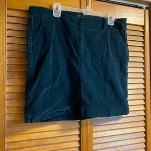 George - Teal Corduroy Skirt with Olive and Rust Floral Lining